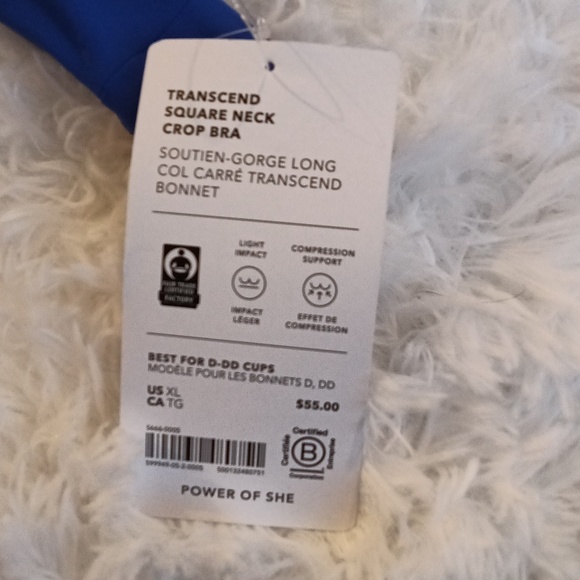 Athleta Transcend Square Neck Crop Bra NWT - Picture 7 of 7